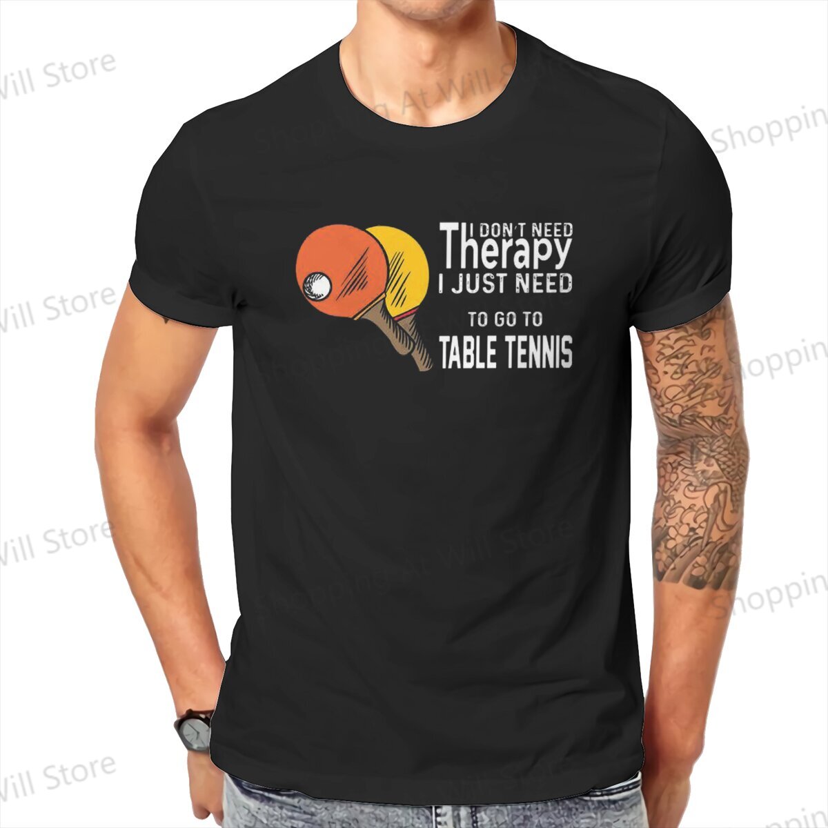 Table Tennis Xu Xin - Topy 100% bawełna sporty rekreacyjne terapia